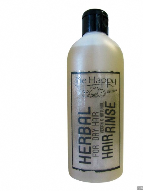 Be Happy Herbal Hair Rinse, dry hair