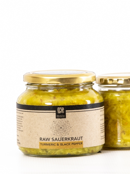 Raw Sauerkraut - Turmeric & Black Pepper, 500ml