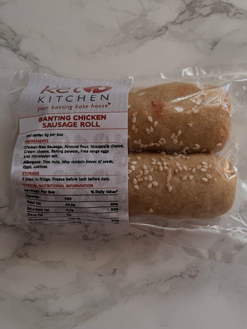 Banting Chicken Sausage Rolls, 2 per pack