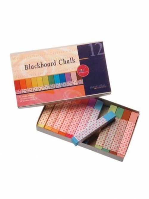 Mercurius Blackboard Chalk - 12 chalks