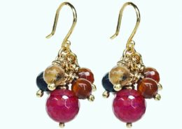 Rose Gold cluster earrings