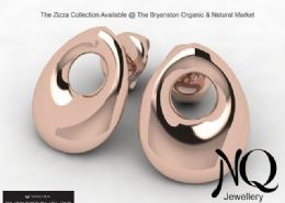 Zizza stud earrings, Rose gold