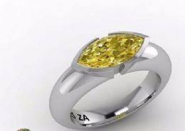 Gem-shield ring, Carat citrine