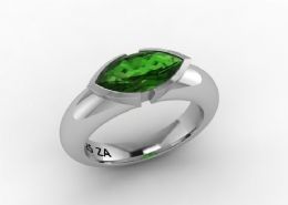 Gem-shield ring,Carat Peridot